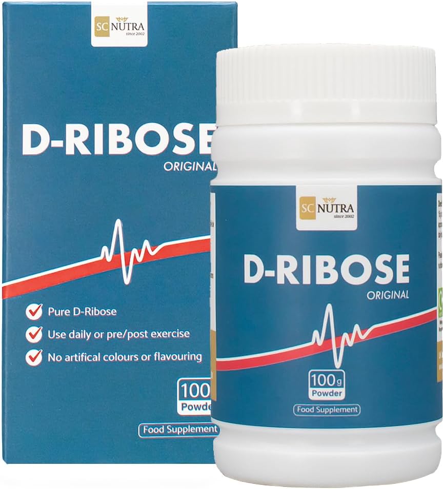 Pure D-Ribose Powder 100 Grams - Naturally Fermented for Heart and Other Muscles Energy Building, Fatigue Recovery