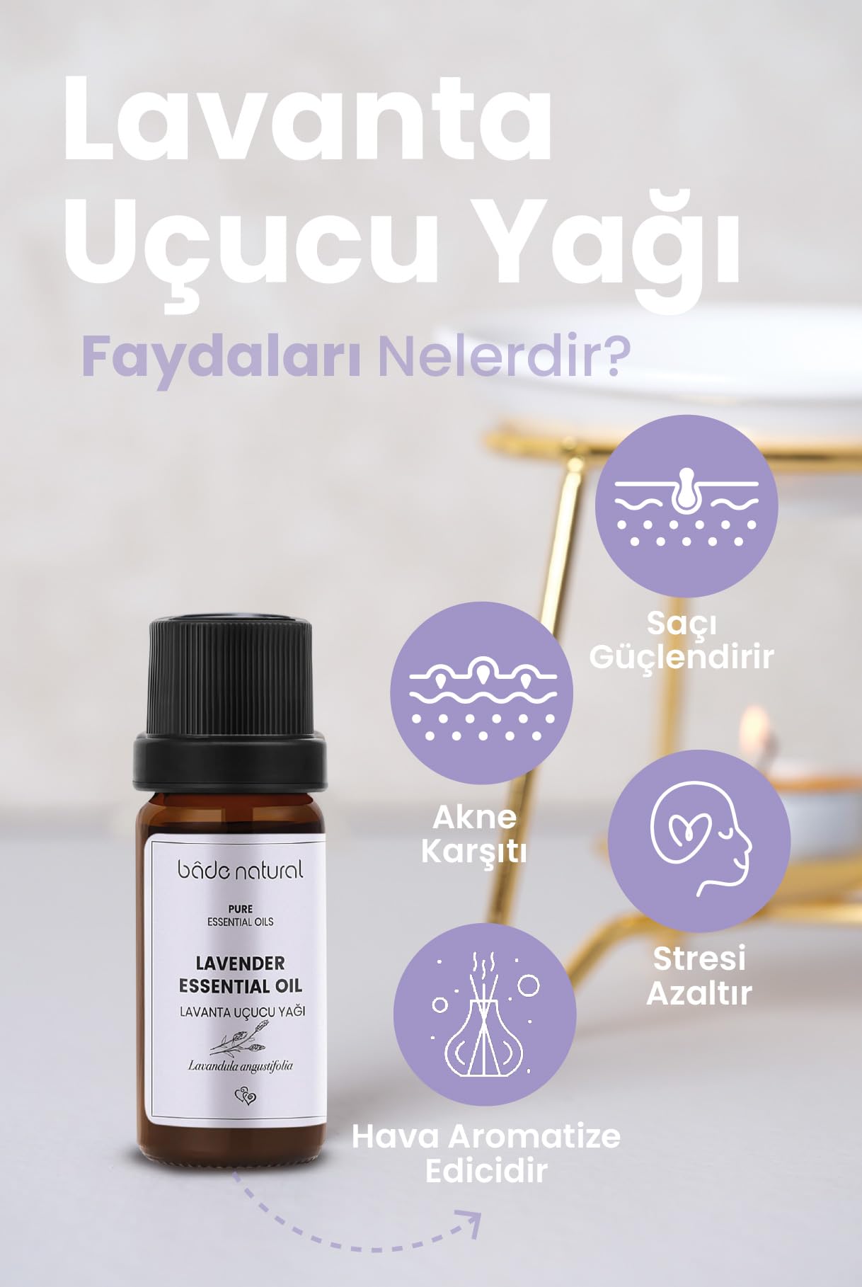 Bade Natural Lavanta Uçucu Yağı 1 Paket (1 X 10 Ml)