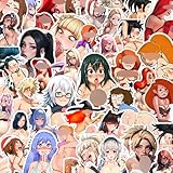 50PCS Hot Anime Girl Stickers Waifu Stickers Waterproof for Phones Laptops & Water Bottles (2-3.5IN) (hot Anime-3)