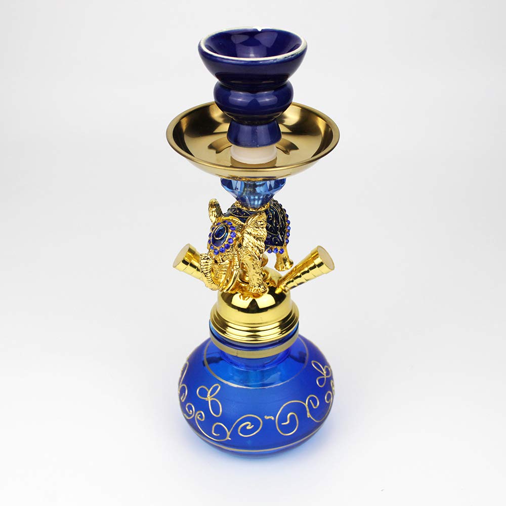 Juego Completo de Cachimba Shisha con Sistema de Control de Calor, Tazón, Manguera de Silicona Lavable, Soporte de Cenicero Cuerpo de Vidrio Juego Completo de Shisha