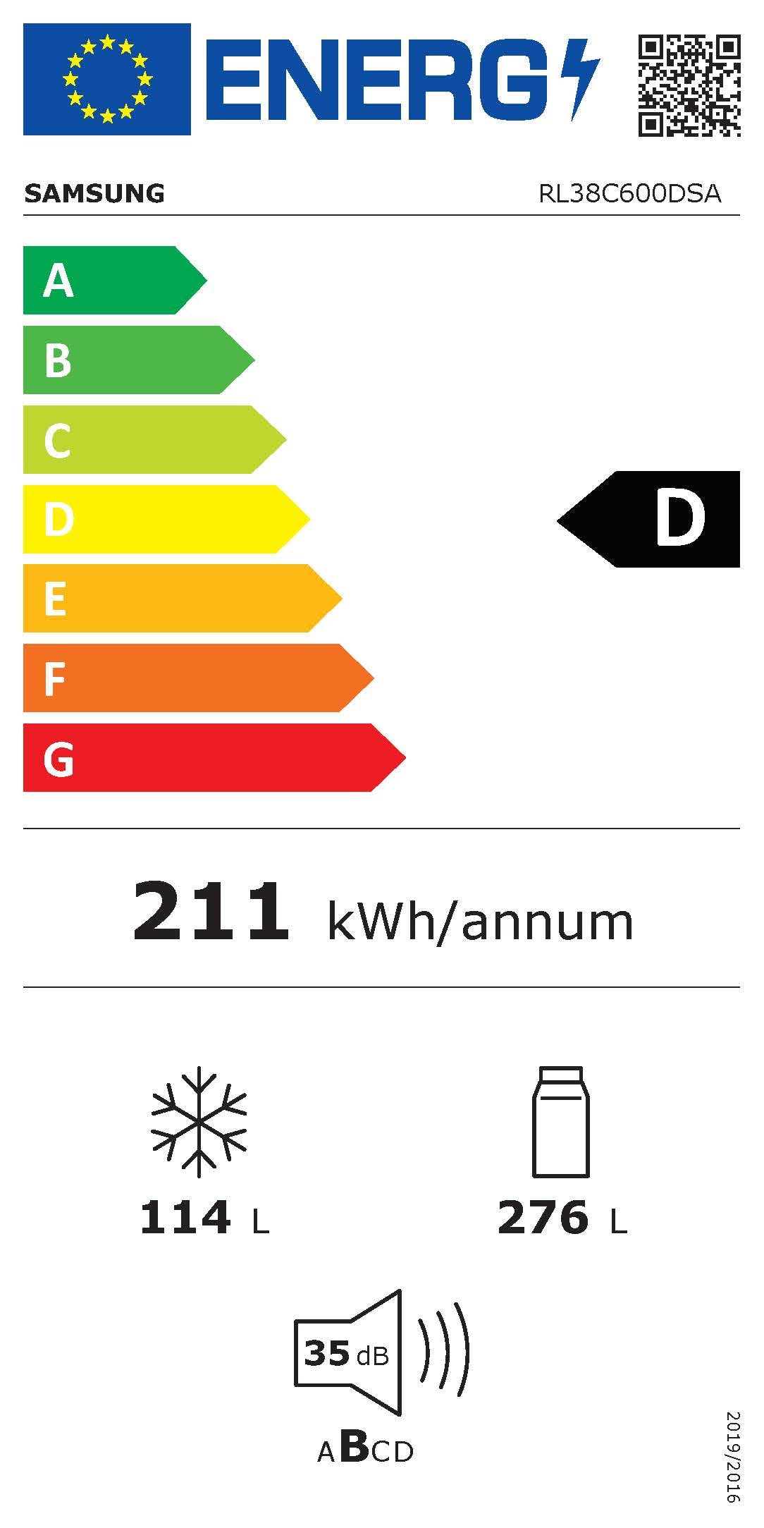 Samsung RB38C600DSA/EF Kühl-Gefrierkombination 203 cm 390 l No Frost+ SpaceMax Edelstahl Look