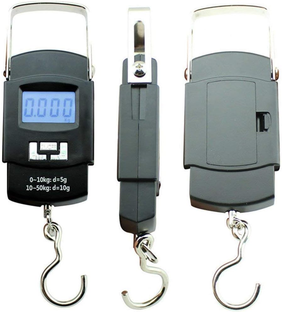 SAYSHA 50 kg Hook Type Digital Weighing Scale Portable (Standard Size, Black)