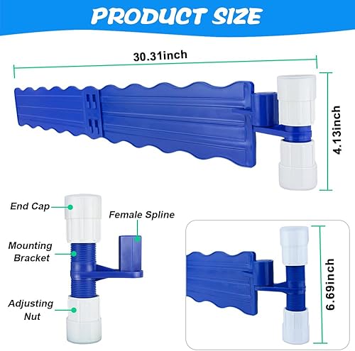 Miniatura 7 de Protector de desnatador de hojas de piscina, accesorio de desnatador de piscina manos libres para recoger residuos, brazo de desnatador de piscina