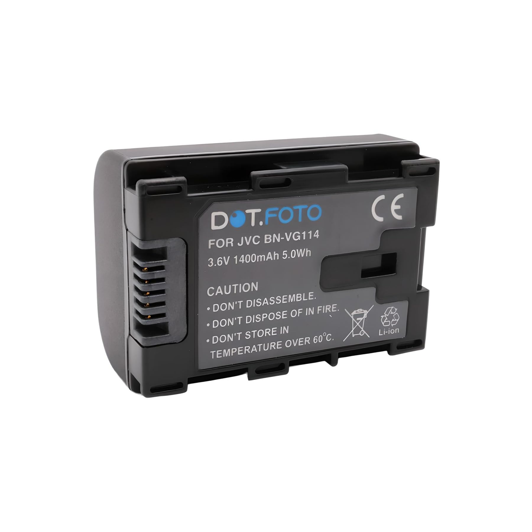 Batteria Vhbw Per JVC GZ-HM435, HM440, HM40, HM430 – 1200mAh, 3.6V Con Infochip, Sostituisce BN-VG114 - 2