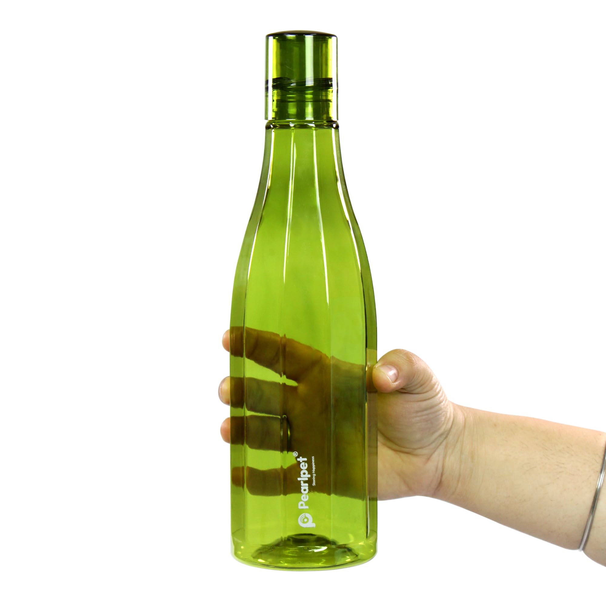 PEARLPET Azzure BPA-free Plastic Water Bottle Set of 6 Pcs, Each 1000ml, Green 3