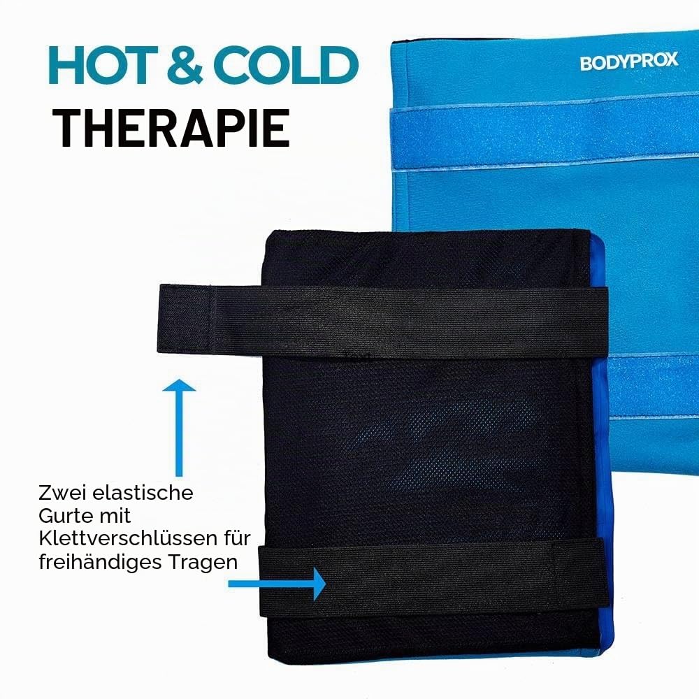 Bodyprox Flexibler großer Gel-Eisbeutel für Schultern, Arme, Rücken und Oberschenkel, Wärme- und Kältetherapiewickel