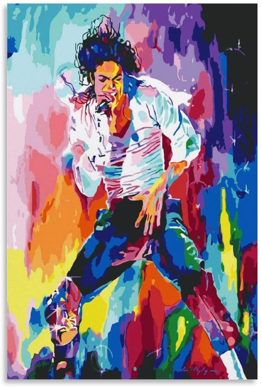 Posters Wall Art Canvas Michael Jackson Paint by Numbers for Room