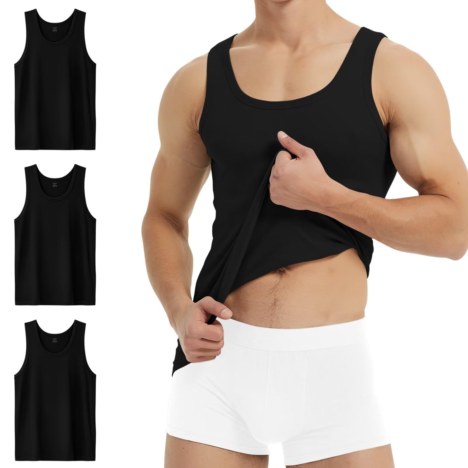 YouShow Canottiera Uomo Pacco da 3/5 100% Cotone Canotta Palestra Colori Multipli e Taglie