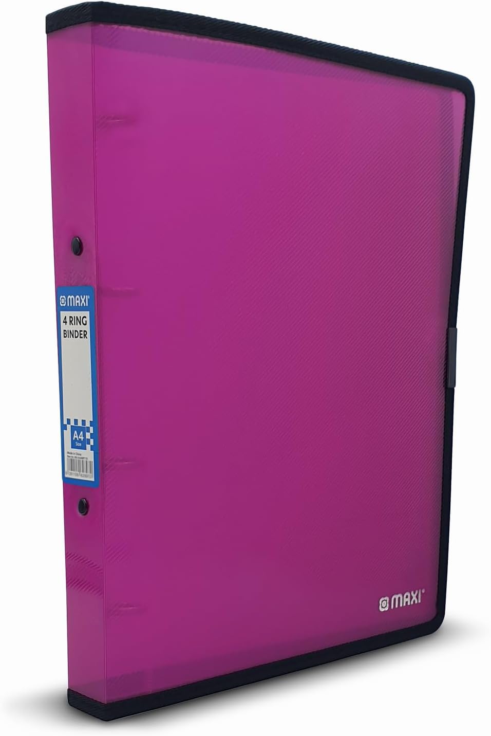 Maxi A4 Ring Binder With 4 Ring Translucent Pink, waterproof, dust-proof, very practical, and reusable
