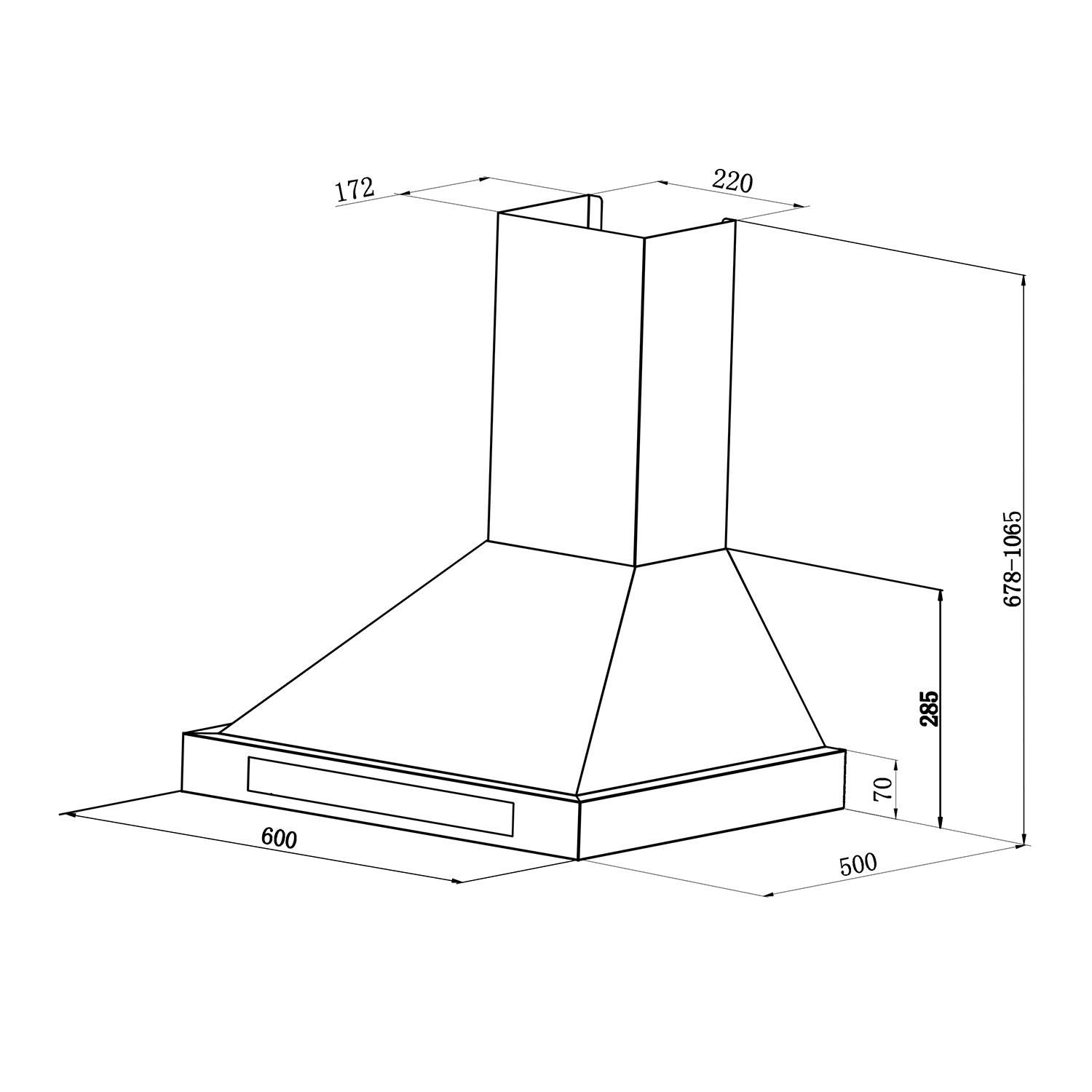 Klarstein Zelda - Okap kuchenny, okap, okap ścienny, wywiew/recyrkulacja powietrza, wywiew: 620 m³/h, szkło, uchwyt ścienny, szerokość: 60 cm, filtr przeciwtłuszczowy, wąż wyciągowy, srebrny