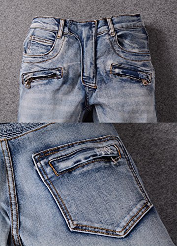 men's stretch biker jeans