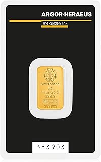 5 Gramm Goldbarren Argor-Heraeus + Echtheitszertifikat - 5 g Gold - Feingold 999.9 - LBMA - Neu