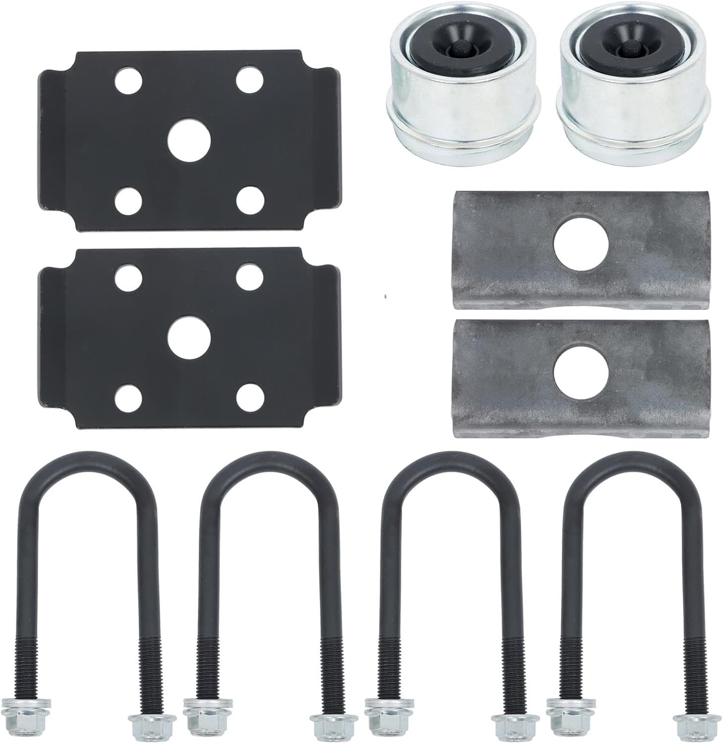 labwork 2000Lbs Trailer Axle 4 Lug 54 Inch Hub Face with Unwelded Leaf Spring Bracket and U-Bolt Kit