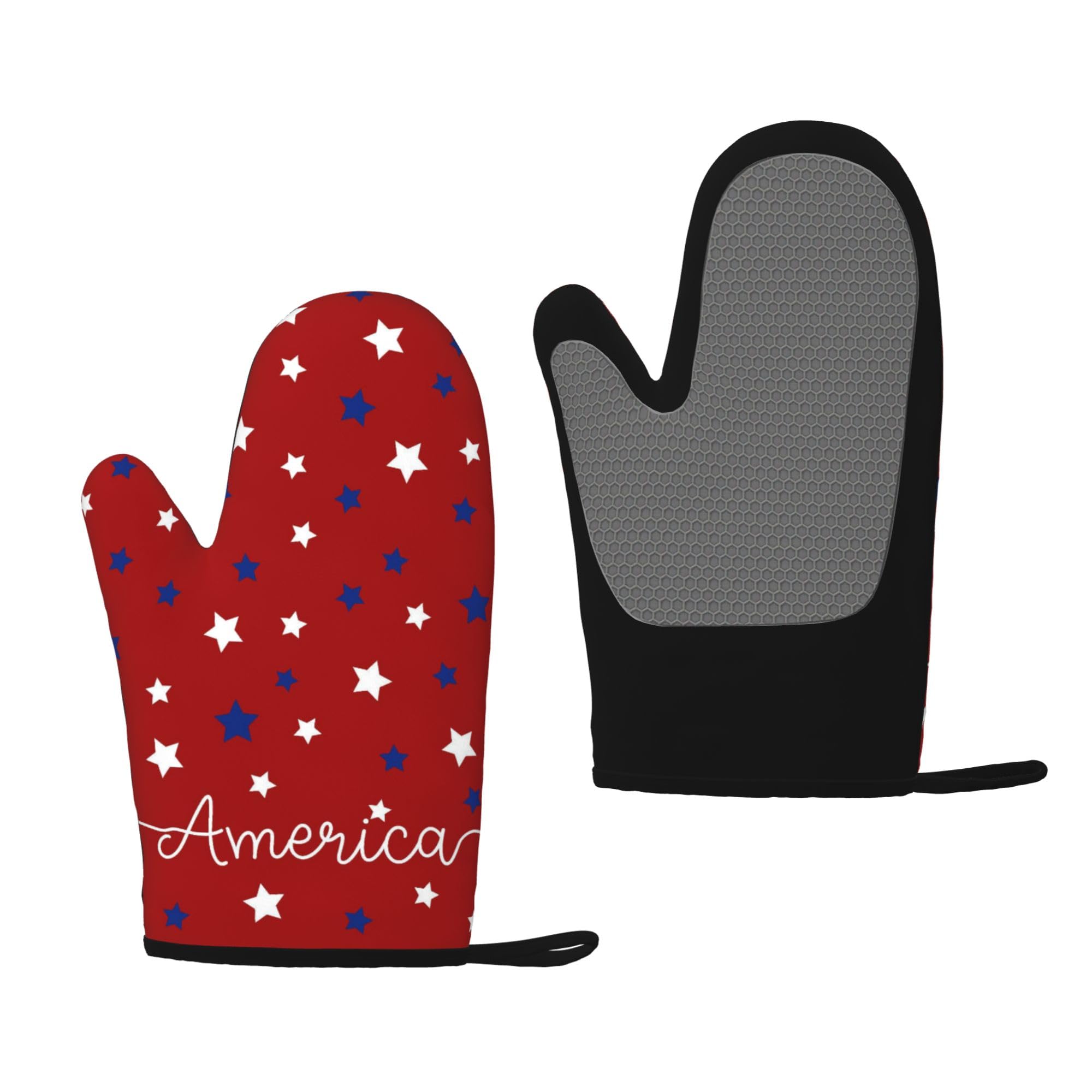 Gants de cuisine patriotiques en silicone pour réussir toutes vos soirées barbecue en été