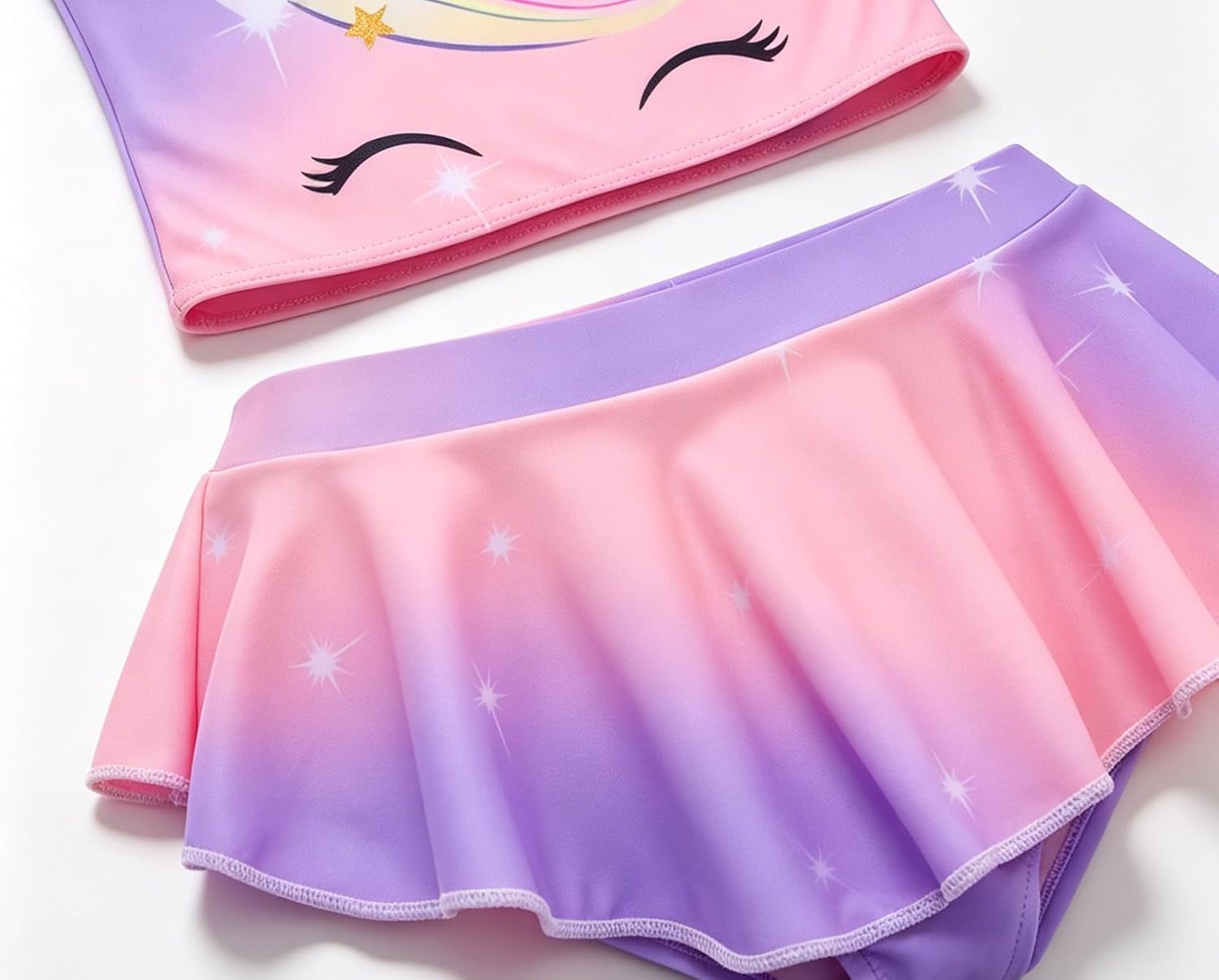Akokvlar Two Pieces Swimsuit Mermaid Bikinis Tankini Bathing Suit for Little Girls