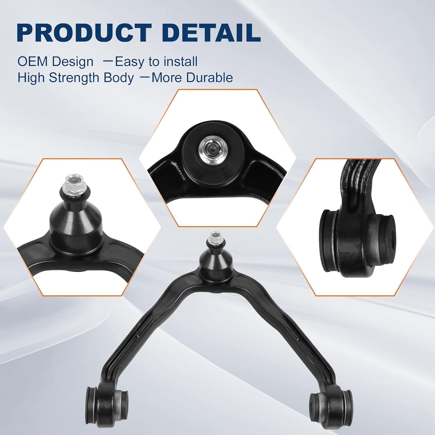 KUIPERAUTO 10PCS Front Suspension Kit Upper/Lower Control Arms Compatible with 1999-2006 GMC Sierra Chevrolet Silverado 1500 RWD Only