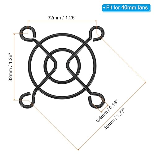 Miniatura 8 de PATIKIL Parrilla de dedo para ventilador de 3.150 in, paquete de 8 protectores de rejilla de metal para ventiladores de escape de 3.150 x 3.150 in