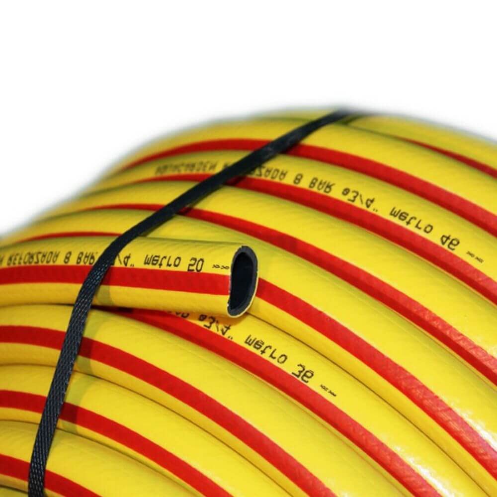 Manguera de jardín Aquaflex 20mm rollo de 50 mts. Manguera económica en PVC flexible. Manguera jardín con tres capas que soporta temperaturas de -10ºC/+55ºC