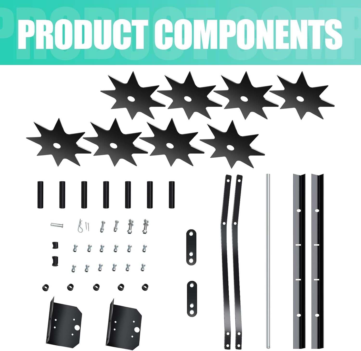 Tow Behind Lawn Aerator, 35”Tow Behind Lawn Aerator, 300lbs Lawn Aerator with Steel Nails, Can Penetrate 3” of Soil, Suitable for Farms, Fields, Yards, Gardens.