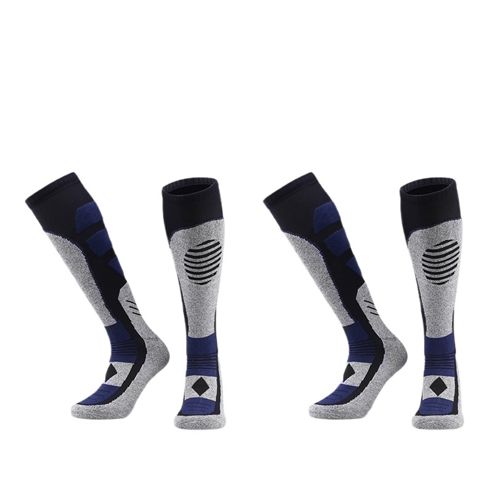 Chaussette Ski Chaussettes De Ski en Polaire d'hiver for Hommes, Snowboard Épaisses Et Longues Sports Plein Air, Garde Au Chaud, Cyclisme, Course À Pied, Randonnée