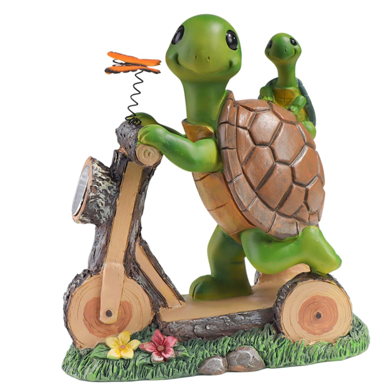 IMIKEYA Solarbetriebene Schildkröten-Lampe Für Außenbereich Dekorative Harz-gartenlampe Im Cartoon-Stil Energiesparend Automatisches Laden Für Gartenliebhaber