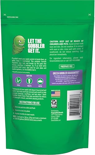 Miniatura 2 de Green Gobbler Paquetes para resolver problemas sépticosSuministro para 6Meses App recordatoria de Green Gobbler