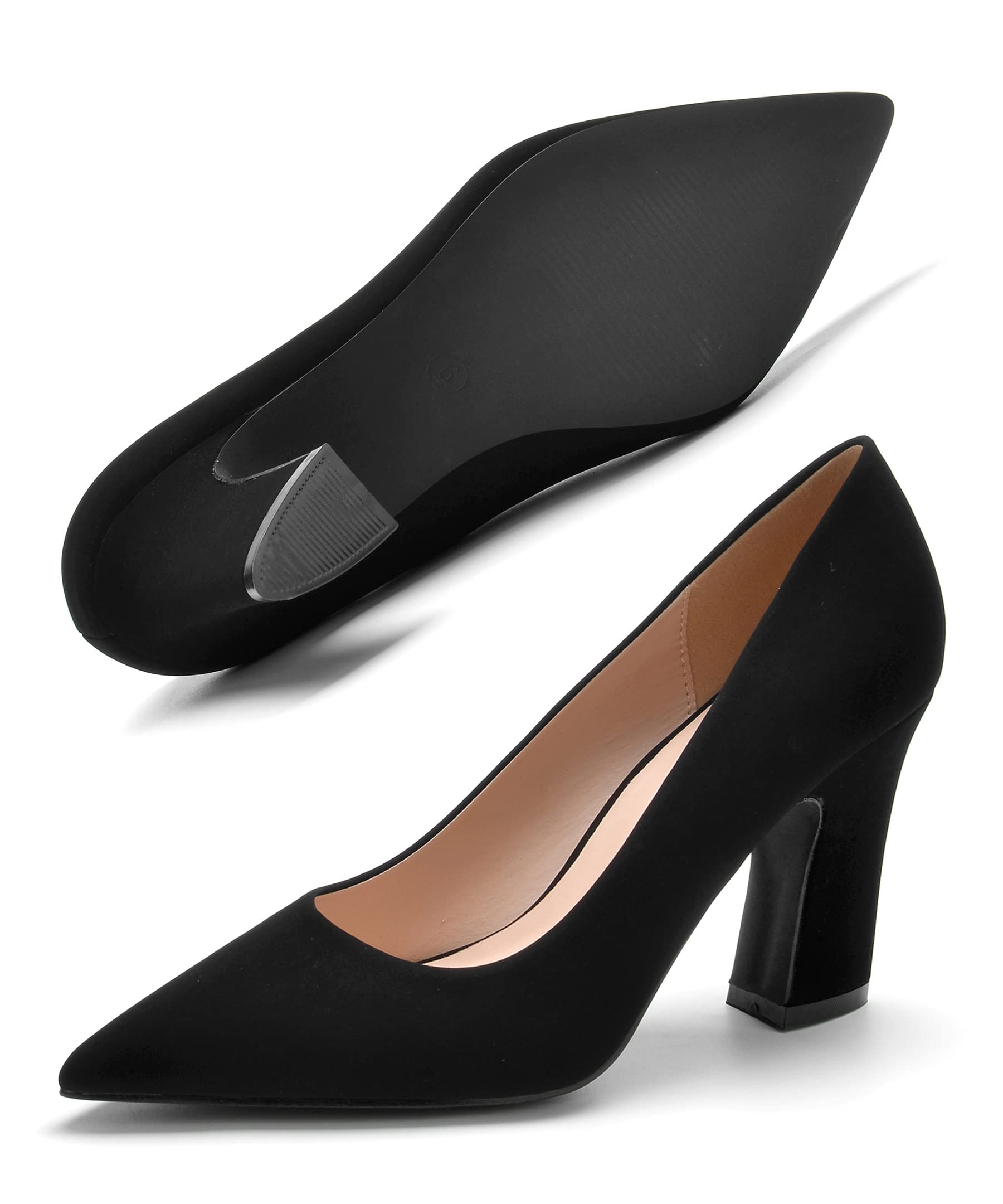 Pointed Toe Comfy High Heels For Work Comfortable Closed Pointed