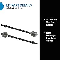 Vista 214 de TRQ Juego de barras de acoplamiento interiores delanteras 2 piezas compatibles con Acura RDX 2013-2018