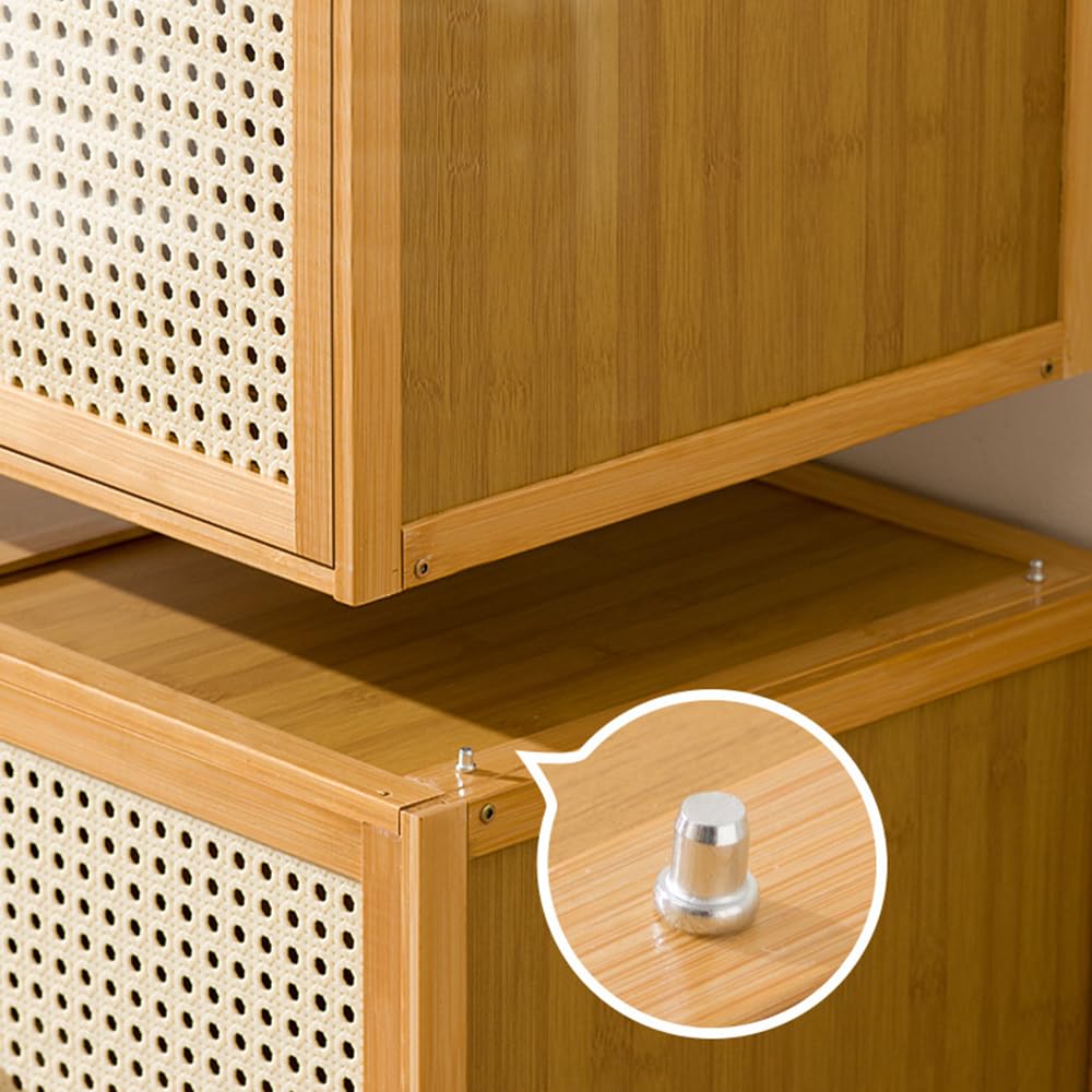 Contenedores de almacenamiento apilables con tapas, contenedores organizadores modulares de tela, unidad de cubo plegable para armario, dormitorio, sala de estar, oficina, 30 x 37 x 30 cm