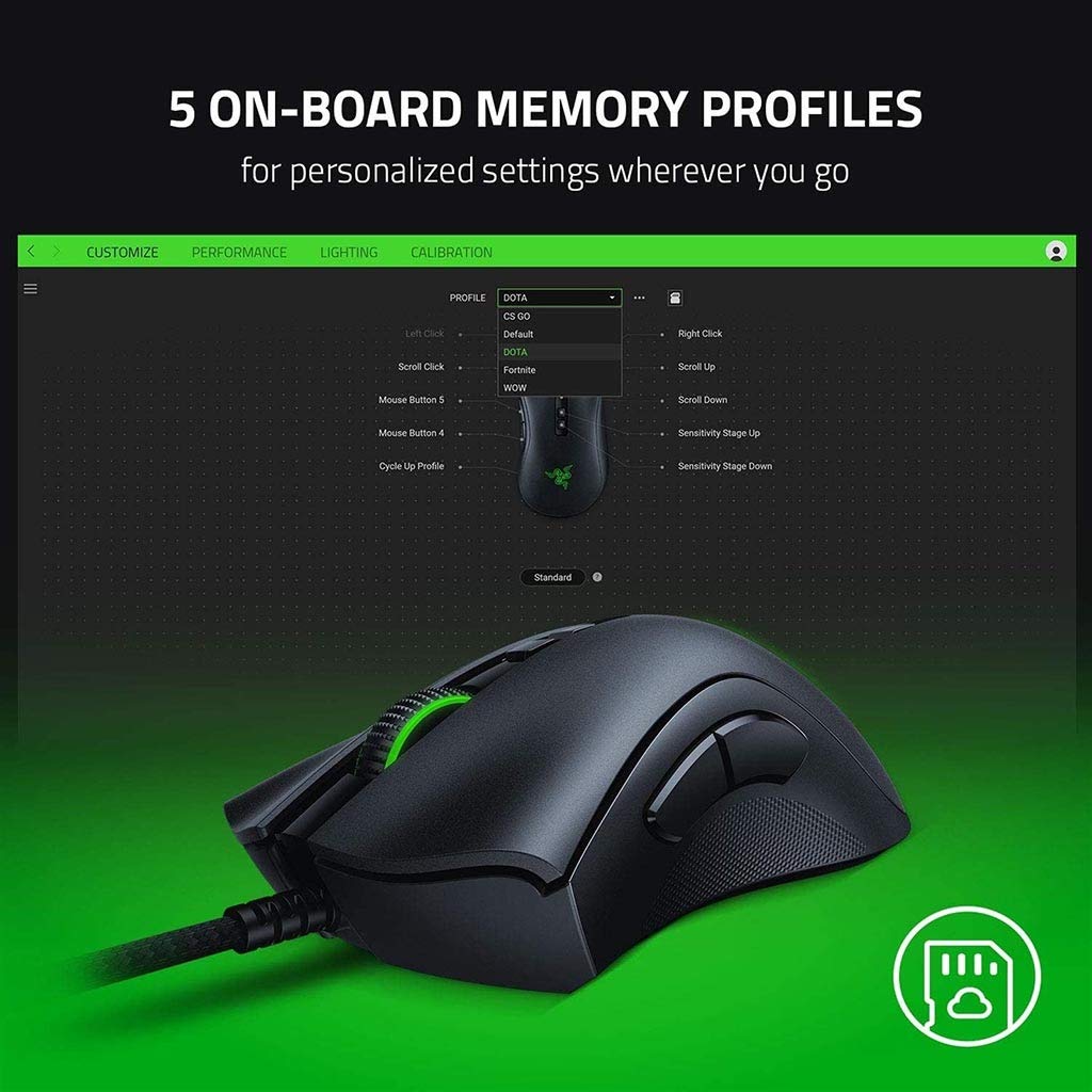 RajoNN Mouse Mouse da Gioco per Computer cablato, sensore Ottico 20K DPI, 8 Pulsanti programmabili, accelerazione 50G, 5 Gruppi di Memoria Integrata, Mouse RGB per PC Laptop Windows