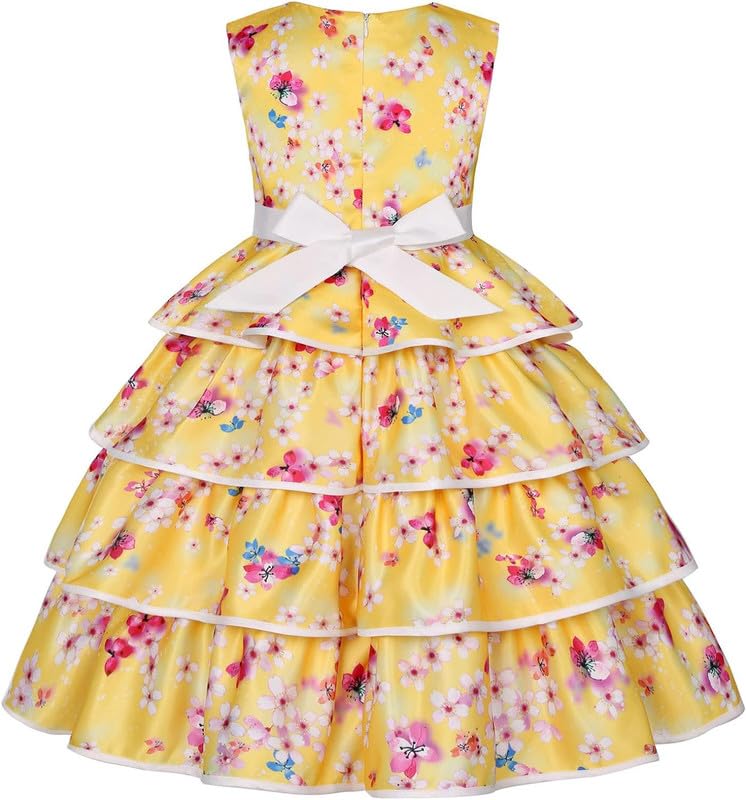 Image of Niren Enterprise Multipatteren Baby Girl's Knee Length Frocks with Digital Prints
