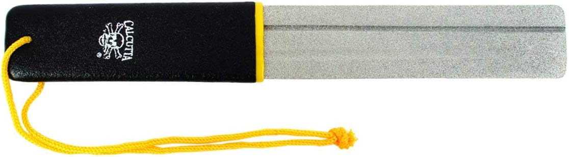 Calcutta Outdoors Large Dual Sided Diamond File with Lanyard – Rubber Handle, Fishing Hook Sharpener Metal Tool