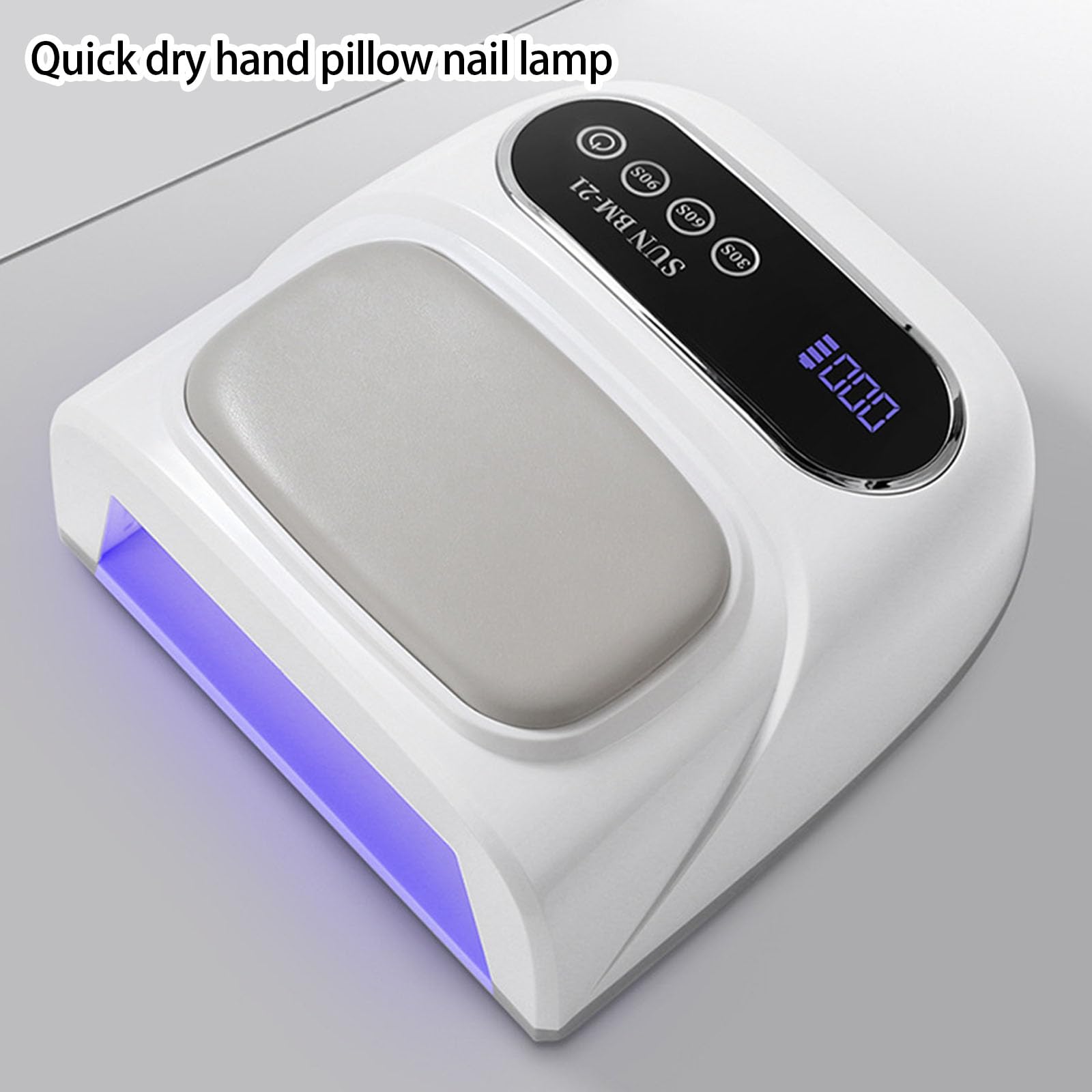 Lampada professionale senza fili per unghie, struttura in ABS, poggia mano ergonomica, luce ad alta intensità per una rapida polimerizzazione delle unghie