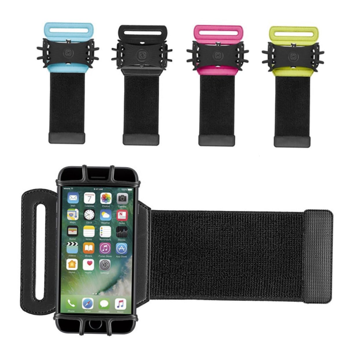 Gatuida 3pezzi Bracciale Per Telefono Con Rotazione Per Sport e Jogging Colori Casual Design Ergonomico e Facile Accesso