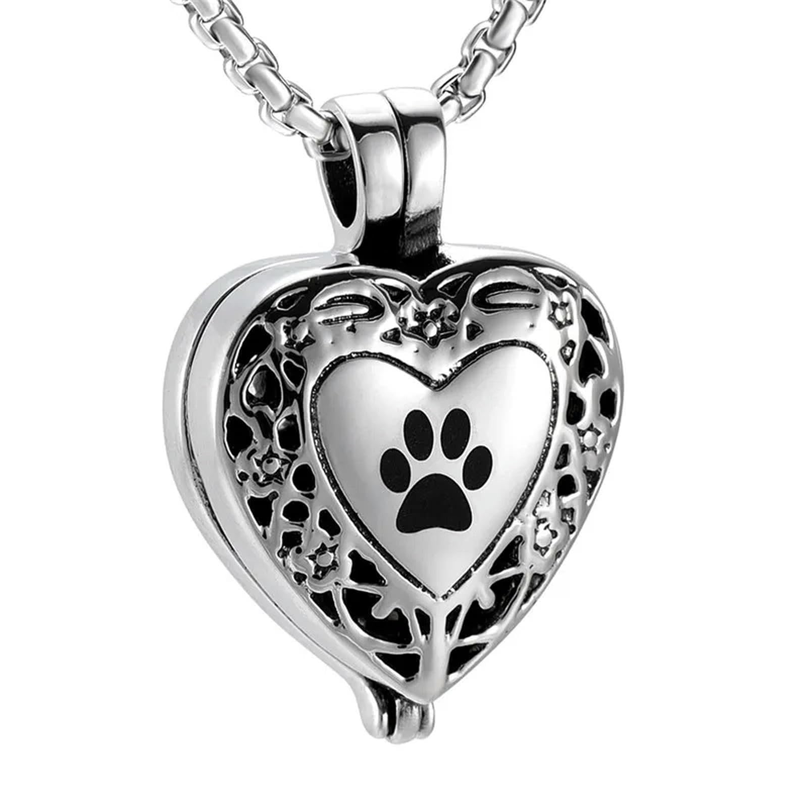 BIAIHQIE Cremation Jewelry Always in My Heart Memorial Urn Necklace for Ashes Perfume Locket Cremation Urns Keepsake Pendant-Necklace_b