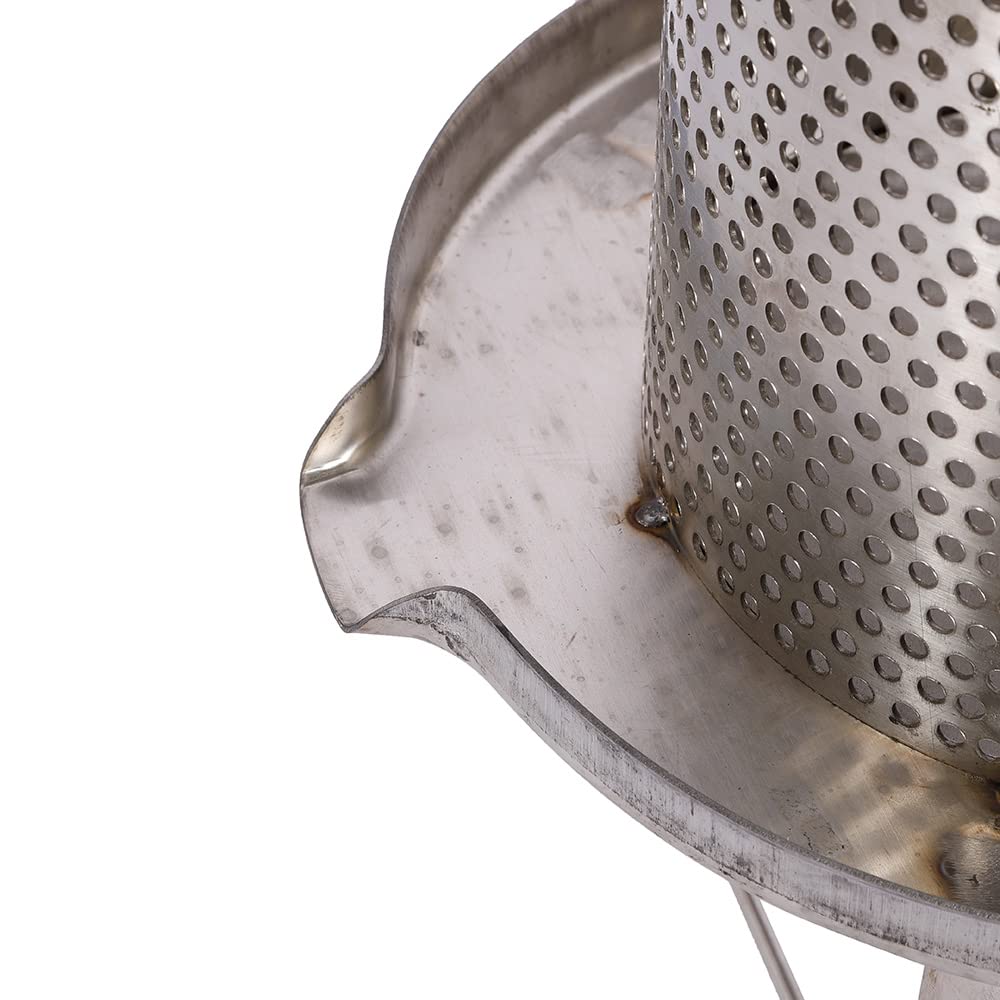 Prensa de miel manual, 24 cm de diámetro, malla de acero inoxidable, prensa de cera de miel, prensa de apicultura, herramienta para el hogar, apicultor, agricultor