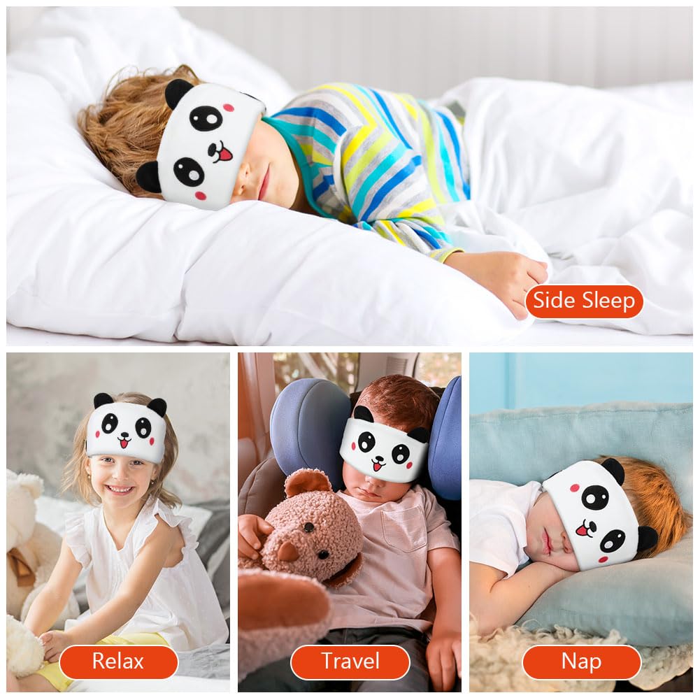 OFFCUP Cuffie per Dormire, Cuffie per Bambini, Senza Fili per Il Sonno, Musica per Gli Occhi per Dormire/Sport/Relax/viaggi/insonnia, Regali di Natale per Ragazzi e Ragazze (Panda)
