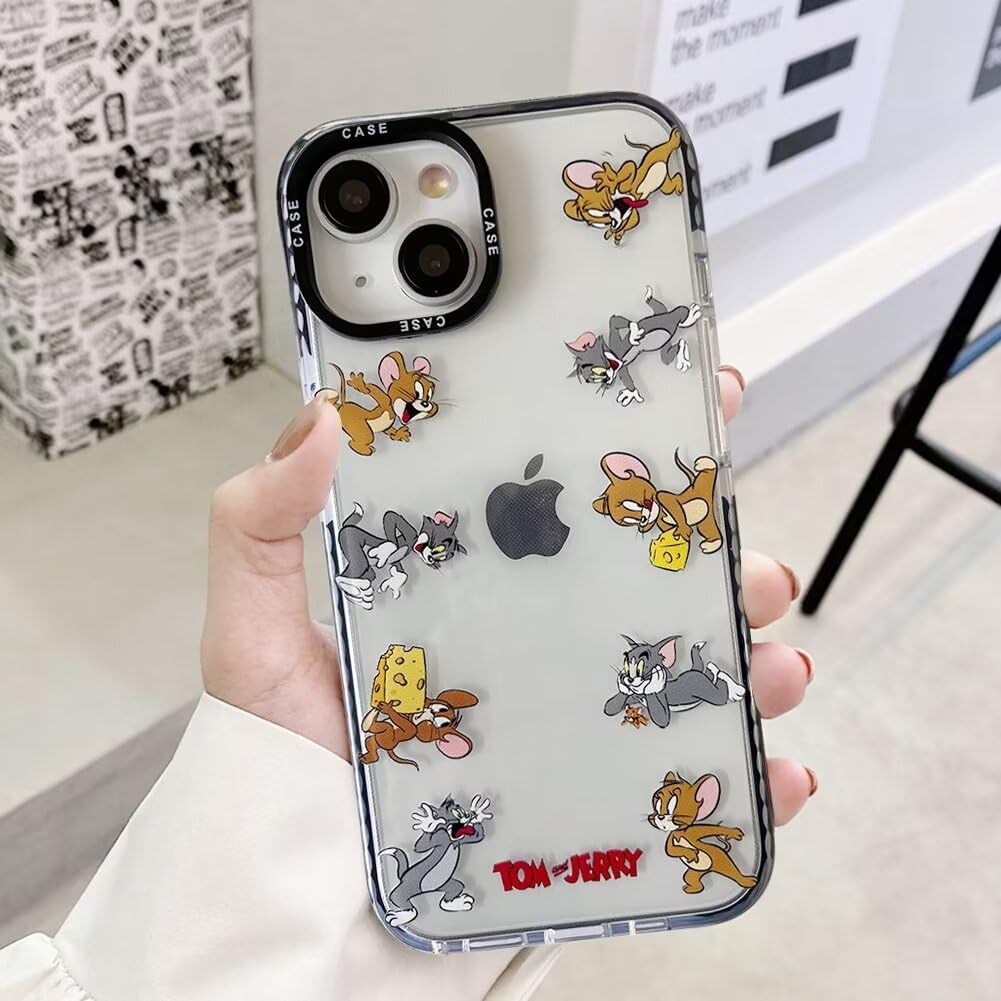トムとジェリー スマホケース iphone14 用 ケース トムとジェリー 耐衝撃 カバー 薄型 超軽量 指紋防止カバー 全身保護 ワイヤレス充電対応 液状シリコンケース