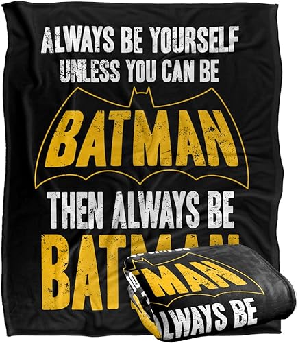 Batman Be Batman - Manta de tacto sedoso, supersuave, 48.0 x 59.8in Batman Be Batman - Manta de tacto sedoso, supersuave, 48.0 x 59.8in