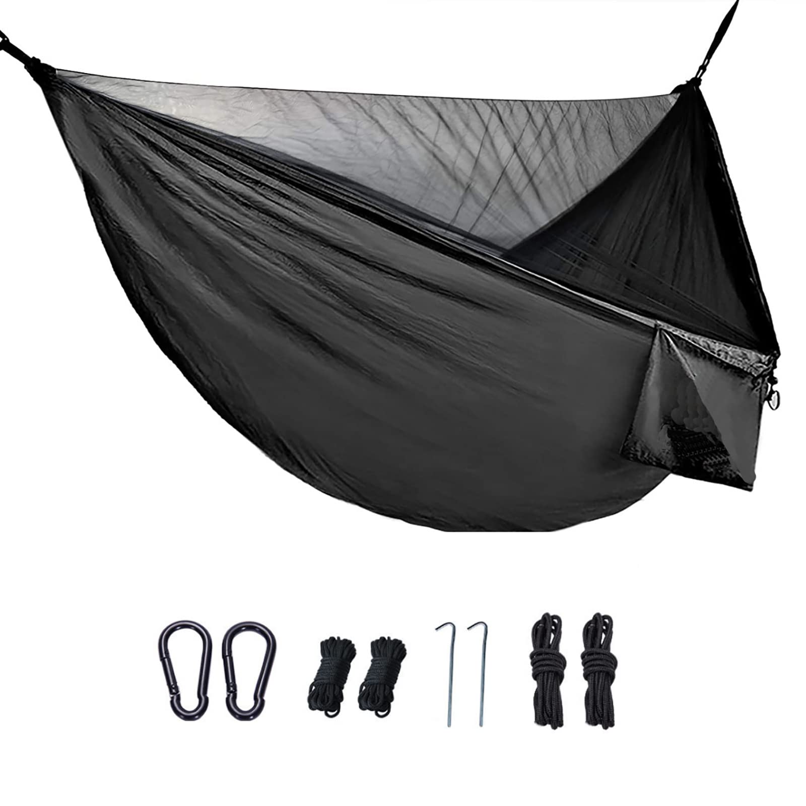 Hängematte, 290 cm × 140 Outdoor mit Netz Ultraleicht Atmungsaktiv