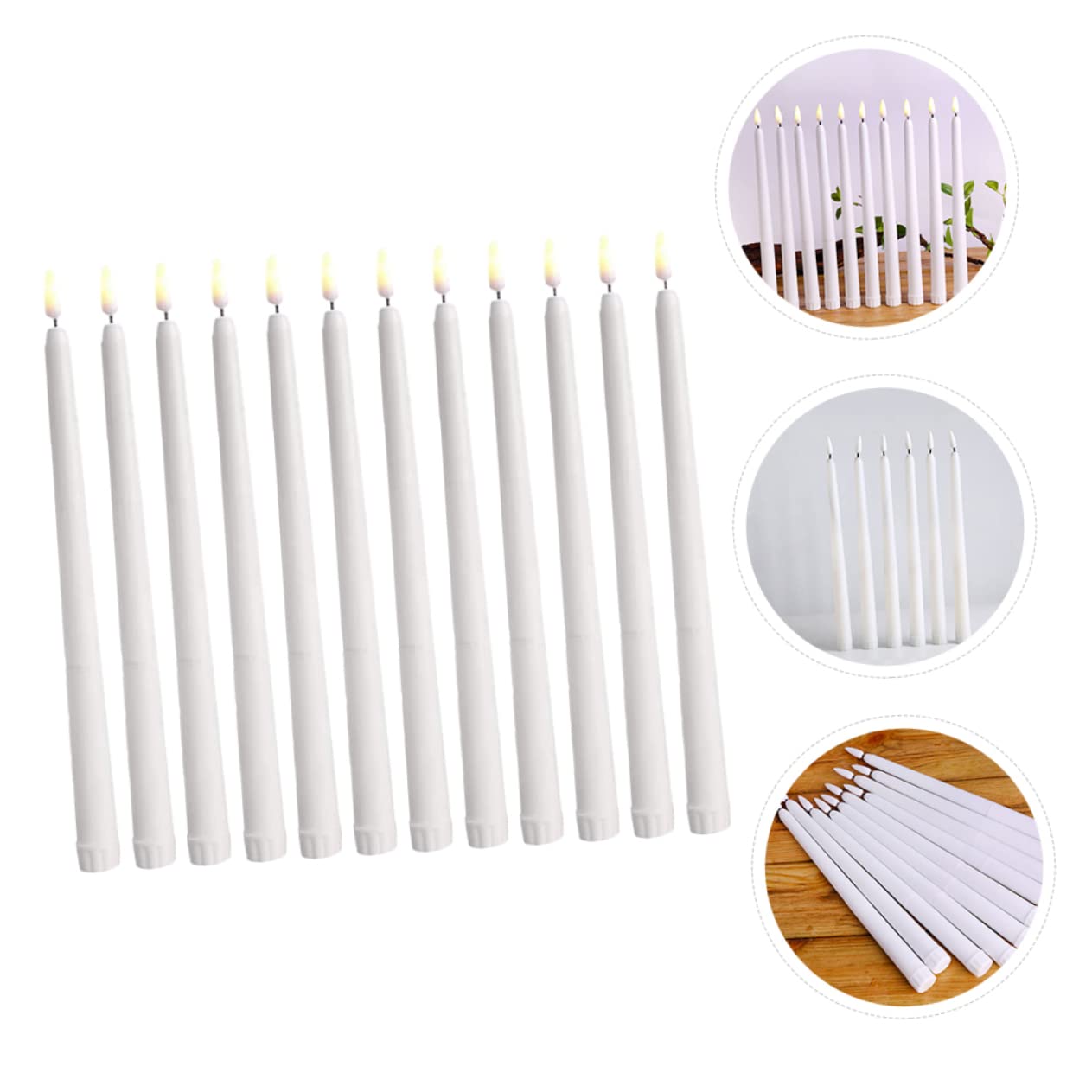 Angoily 12piezas Luz De Vela Led De Poste Para Halloween Lámparas Electrónicas De Vela Decorativas Para Suministros De Fiesta