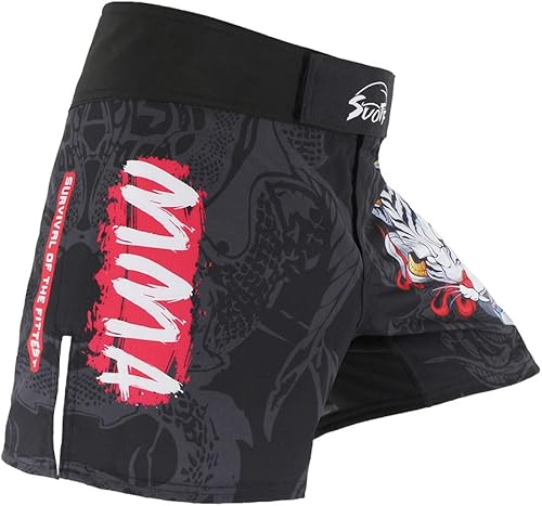 Miniatura 6 de Pantalones cortos de lucha MMA para hombre, pantalones cortos de boxeo BJJ para hombres Grappling