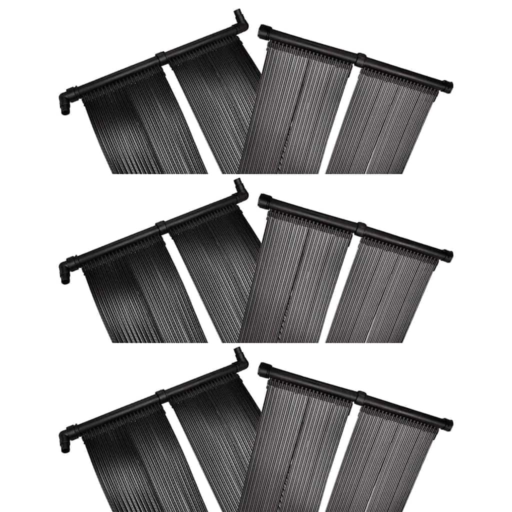 Panneaux solaires de Chauffage de Piscine 6 pièces 80x620 cm pour Bassin extérieur, système Thermique de régulation d'eau, Compatible Pompe Chaleur, idéal pour baignade en Jardin