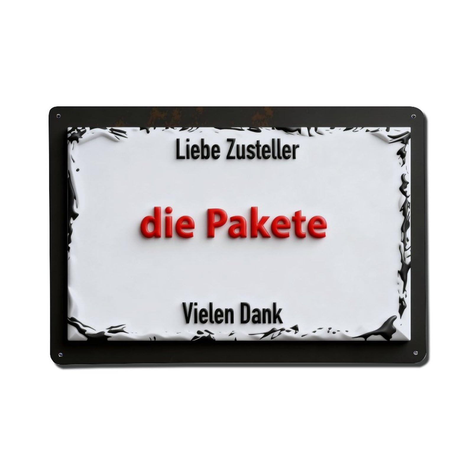 Dear Delivery Person, The Packages, Thank You Very Much Metal Tin Sign Plaque