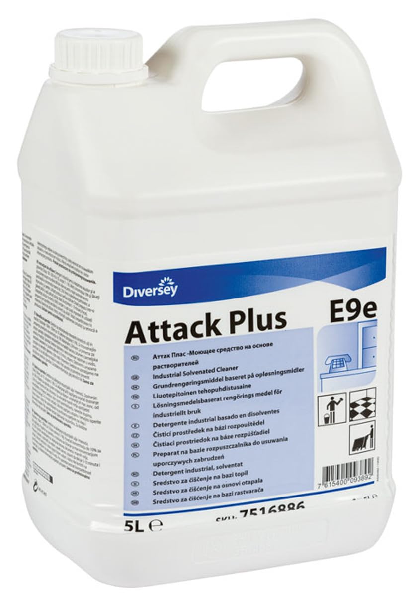 Diversey Attack Plus E9E - Detergente De Alto Rendimiento Basado En Disolventes