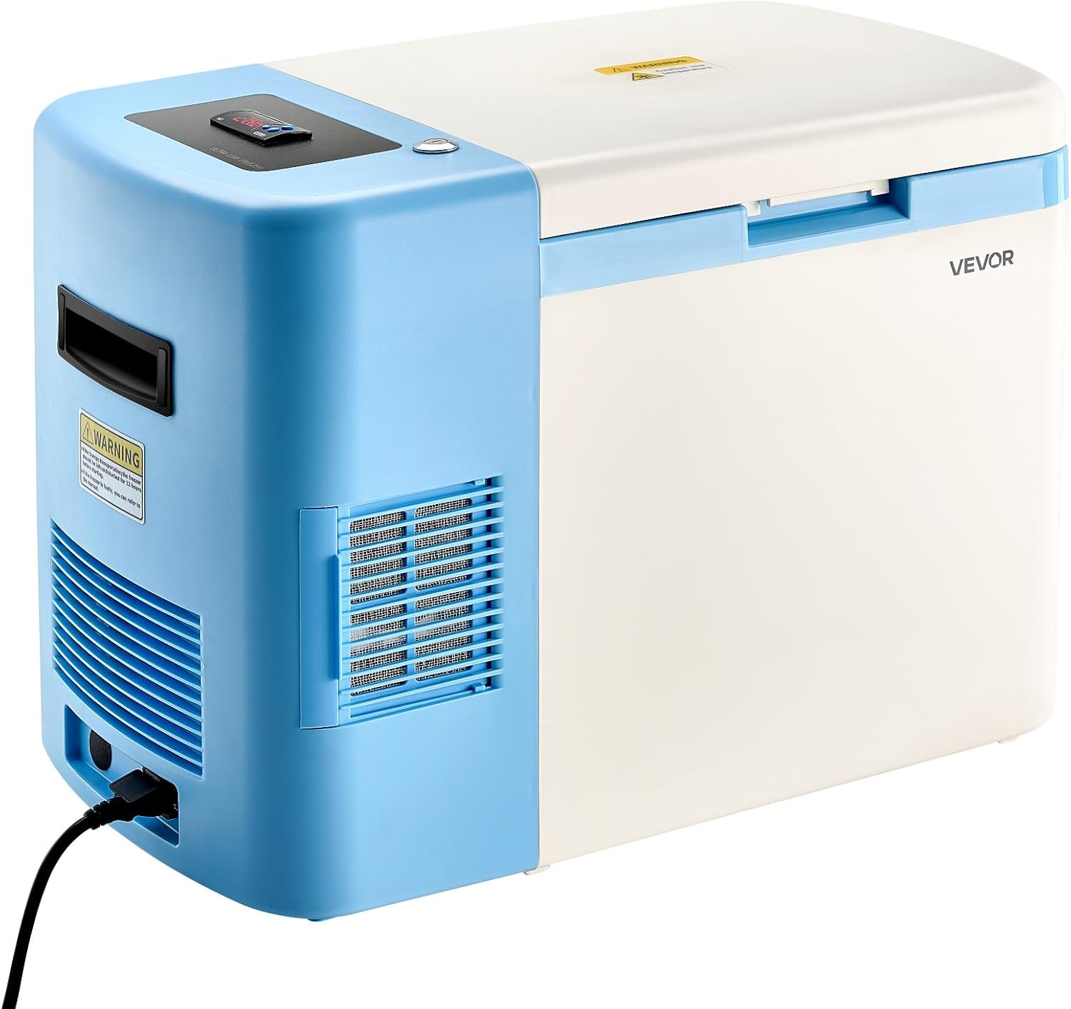 VEVOR Ultra Low Temperature Freezer, 25 L, −40 ℉ to −123 ℉ Adjustable Temp Range, with Digital Display, 304 Stainless Steel Liner, Portable Low Temperature Lab Freezer for Laboratory Samples Storage