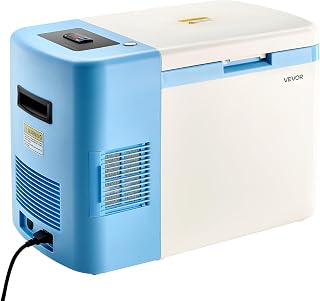 VEVOR Ultra Low Temperature Freezer, 25 L, −40 ℉ to −123 ℉ Adjustable Temp Range, with Digital Display, 304 Stainless Steel Liner, Portable Low Temperature Lab Freezer for Laboratory Samples Storage