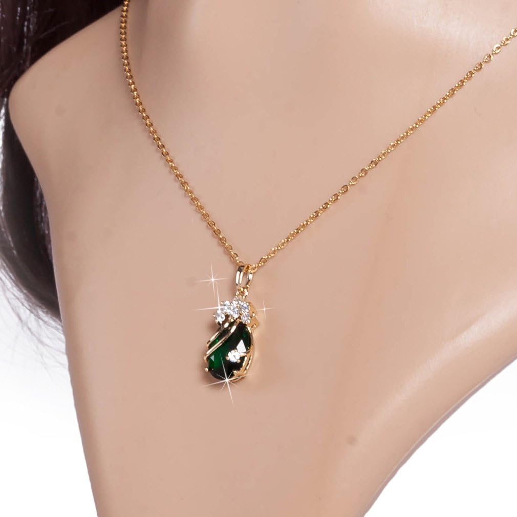 YAZILIND Cute 18K Gold Plated Crystal Pendant With Necklace for Women - Image 2