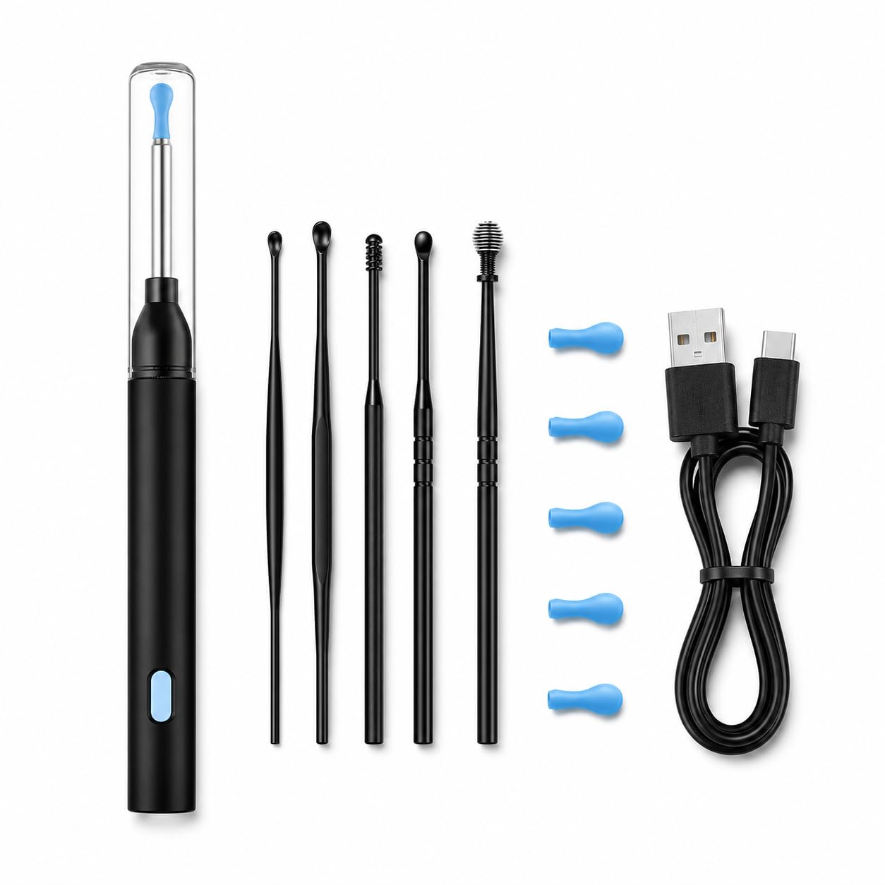 Ear Wax Cleaner - Resuable Ear Cleaner Tool Set with Storage Pack - Ear Wax Remover Tool Kit with Ear Curette Cleaner and Spring Ear Buds Cleaner-image-16