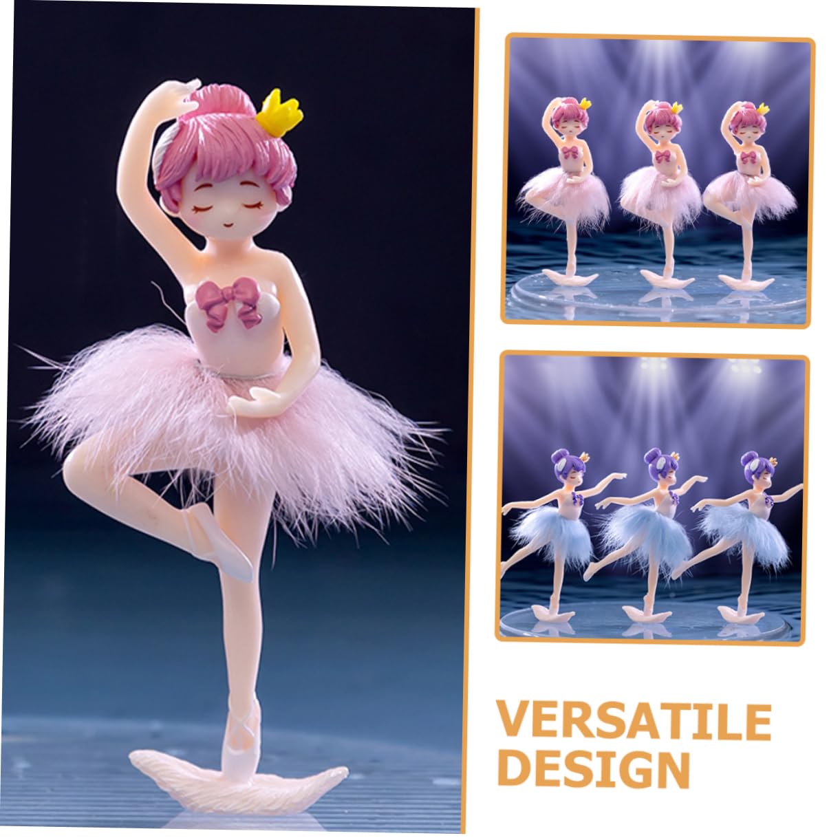 ibasenice 20pièces Décorations De Gâteau Anniversaire Adorables Figurines De Ballerine pour Fête Accessoires De Gâteau Décorations De Ballerine pour Fête Anniversaire Et Événements